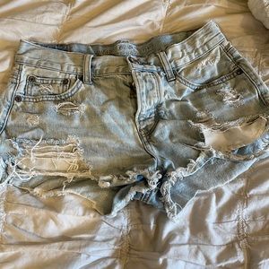 Denim jean shorts